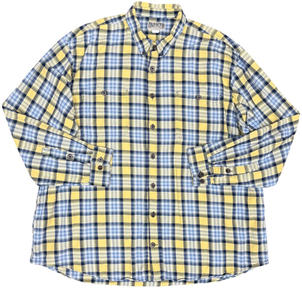 EUC Men's DULUTH TRADING Free Swingin' Relaxed Fit Flannel Shirt | 3XL/Tall
